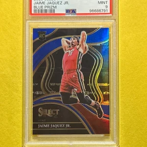 2023-24 PANINI SELECT JAIME JAQUEZ JR. BLUE PRIZM COURTSIDE #300 PSA MINT 9 RC