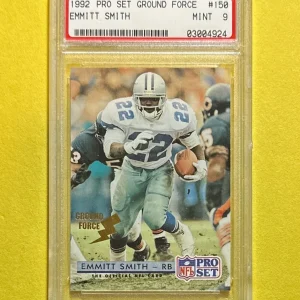 1992 PRO SET GROUND FORCE EMMITT SMITH #150 PSA MINT 9 COWBOYS