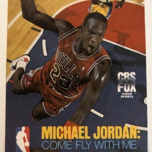 RARE Michael Jordan Come Fly With Me 1989 CBS Fox Video Cloth Promo Card MISCUT