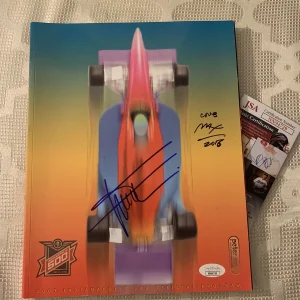 2003 Indy 500 Program Signed Gil De Ferran & Peter Max JSA Authenticated COA