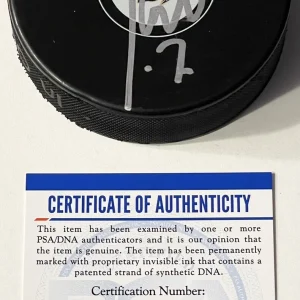 Yannick Weber Signed Autographed Nashville Predators Puck Stanley Cup PSA/DNA