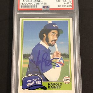 Harold Baines Signed Autographed Chicago White Sox 1981 Rookie Card Psa/Dna