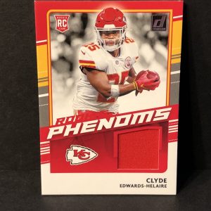 Clyde Edwards Helaire 2020 Donruss RC Rookie Phenoms Jersey Relic Chiefs