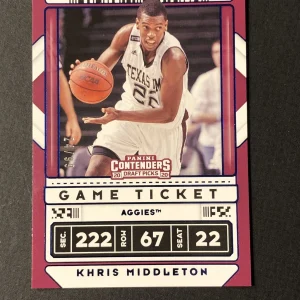 Khris Middleton 2020-21 Panini Contenders Game Ticket Blue Foil #24/99