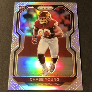 CHASE YOUNG 2020 PANINI PRIZM #383 SILVER PRIZM ROOKIE WASHINGTON