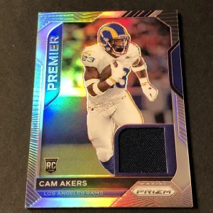 Cam Akers 2020 Panini Prizm SILVER Premier Rookie Jersey Patch #22! Rams! HOT!