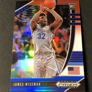 James Wiseman 2020-21 Prizm Draft Picks RC RED WHITE BLUE PRIZM REFRACTOR #42