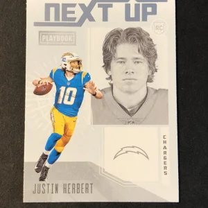 2020 PANINI PLAYBOOK JUSTIN HERBERT NEXT UP ROOKIE #NU-3 CHARGERS
