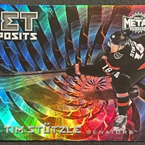 Tim Stutzle 2020-21 Skybox Metal Universe Net Deposits Rookie SP #ND-8 Senators