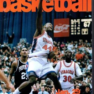 SYRACUSE BASKETBALL 1996 GAME PROGRAM AT CARRIER DOME       JOHN WALLACE COVER