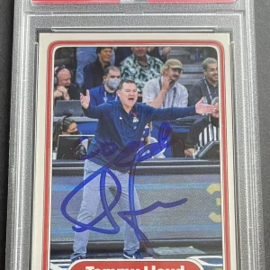 Tommy Lloyd Signed Autographed Arizona Wildcats Custom Card PSA/DNA Slabbed