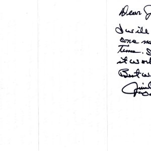 JIM OTTO HAND SIGNED+HAND WRITTEN NOTE ON FAN LETTER+COA         OAKLAND RAIDERS