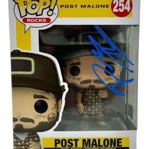 Post Malone Signed Funko Pop Rocks #254 Figure Autograph Stoney Beckett COA