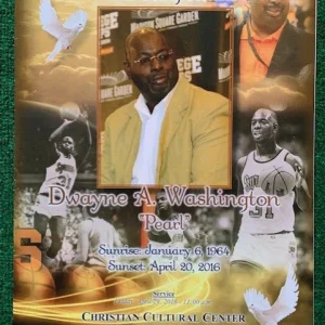 PEARL WASHINGTON 2016 FUNERAL SERVICE PROGRAM+PRAYER CARD     SYRACUSE ORANGE