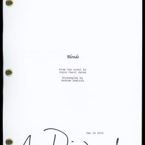 Andrew Dominik "Blonde" Director AUTOGRAPH Signed Full Script Screenplay ACOA
