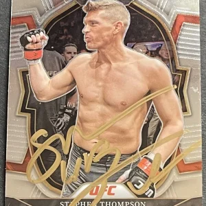 Stephen Thompson Signed 2023 Select UFC Fighter Auto On Card Beckett Coa