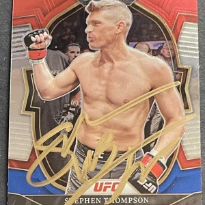 Stephen Thompson Signed 2023 Select Red Blue UFC Fighter Auto On Card Beckett