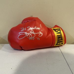 JIMMY LENNON JR SIGNED AUTOGRAPH EVERLAST BOXING GLOVE COA ITS SHOWTIME HOF