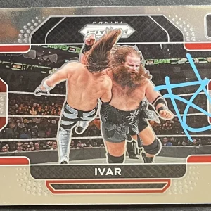 Ivar Signed Autographed 2022 Panini Prizm WWE Base Card Beckett Coa