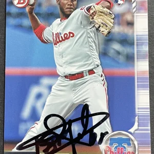 Enyel De Los Santos Signed Autographed 2019 Bowman Rookie Card Beckett Coa