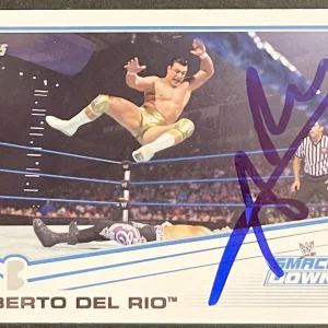 Alberto Del Rio Signed Autographed 2013 Topps WWE Base Card Beckett Coa
