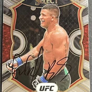 Gilbert Burns Signed Autographed 2021 Select UFC Base Card Beckett Coa
