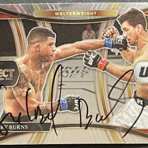 Gilbert Burns Signed Autographed 2021 Select UFC Base Card Beckett Coa
