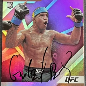 Gilbert Burns Signed Autographed 2021 Chronicles XR Pink UFC Card Beckett Coa