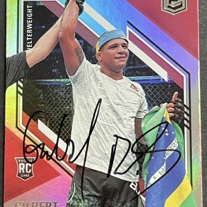 Gilbert Burns Signed Autographed 2021 Chronicles Elite UFC Base Card Beckett Coa