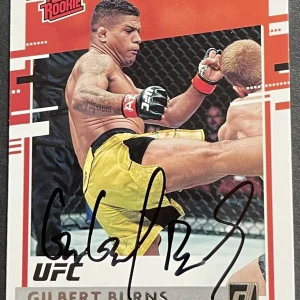 Gilbert Burns Signed Autographed 2021 Chronicles Donruss UFC Card Beckett Coa