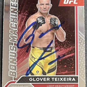 Glover Teixeira Signed Autographed 2022 Prizm Bonus Machine UFC Card Beckett Coa
