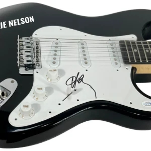 Willie Nelson Signed Autograph Electric Guitar Country Music Highwaymen ACOA COA