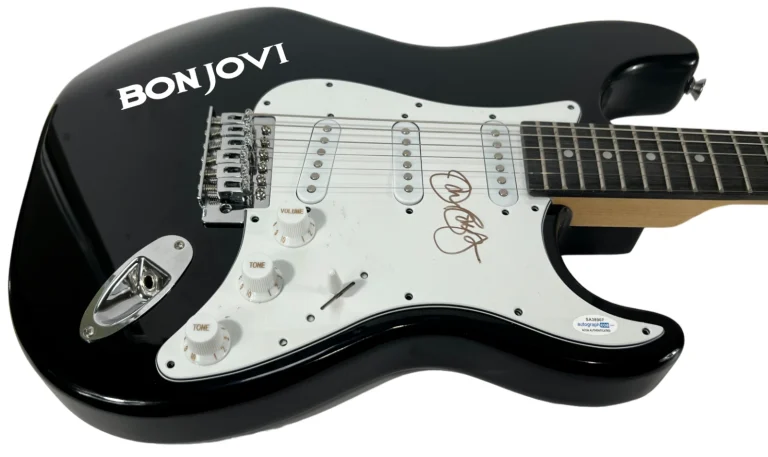 Bon Jovi Autographed Memorabilia, Signature & Signed Guitar