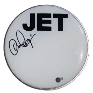 Chris Cester Signed JET Band Autograph 10" Drumhead Get Born Beckett COA
