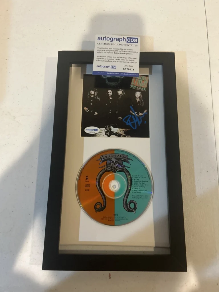 ROBERT MASON LYNCH MOB SIGNED AUTOGRAPH FRAMED CD DISPLAY ACOA
