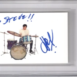 HAL BLAINE HAND SIGNED CUT SIGNATURE     HOF DRUMMER    TO DAVID     PSA SLABBED