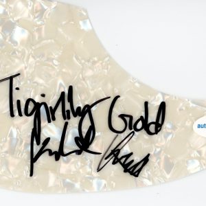 TIGIRLILY GOLD SIGNED AUTOGRAPH ACOUSTIC GUITAR PICKGUARD ACOA COUNTRY GROUP