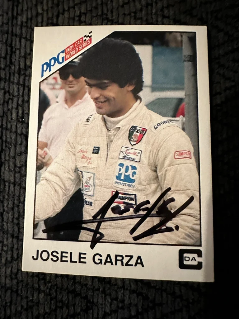 Signed Trading Card Indy 500 Car Indianapolis Josele Garza Autographed