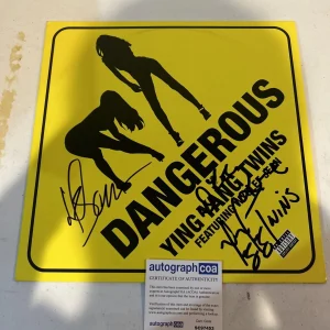 YING YANG TWINS SIGNED AUTOGRAPH VINYL ALBUM ACOA DANGEROUS RECORD LP