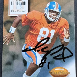 Mike Pritchard Signed Auto 1994 Skybox Prime Movers Card Beckett COA