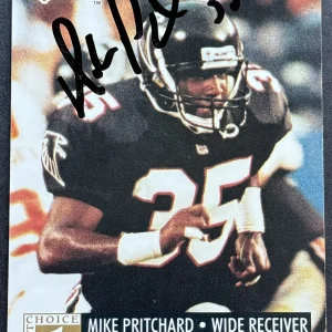 Mike Pritchard Signed Autographed 1991 Pro Set Rookie Card Beckett COA Falcons