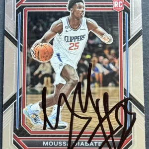 Moussa Diabate Signed Auto 2022-2023 Prizm Rookie Card Clippers Beckett COA