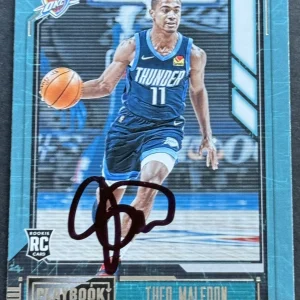 Theo Maleldon Signed 2020-2021 Chronicles Playbook Rookie Card Beckett COA