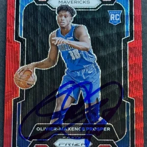 Olivier- Maxence Prosper Signed 2023-2024 Prizm Red Rookie Card Beckett