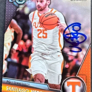 Santiago Vescovi Signed Auto 2024 Bowman Chrome U Rookie Card Tennessee Beckett