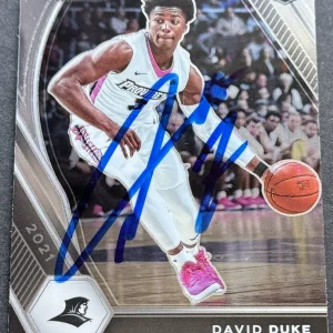David Duke Signed Auto 2021 Prizm Draft Picks Rookie Card Beckett COA Providence