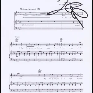 Tyler Glenn "Neon Trees" AUTOGRAPH Signed 'Everybody Talks' Sheet Music ACOA