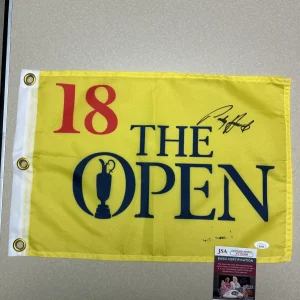 PADRAIG HARRINGTON SIGNED AUTOGRAPH BRITISH OPEN PIN FLAG JSA COA GOLF PGA CHAMP