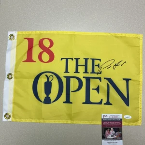 PADRAIG HARRINGTON SIGNED AUTOGRAPH BRITISH OPEN PIN FLAG JSA COA GOLF PGA CHAMP