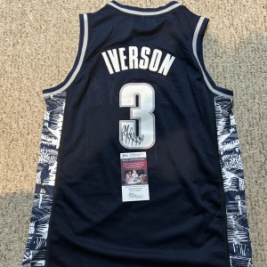 POST MALONE SIGNED AUTOGRAPH IVERSON JERSEY JSA COA WHITE IVERSON ROCKSTAR